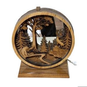 LÁMPARA DE BOSQUE PETRIFICADO PARA MESA