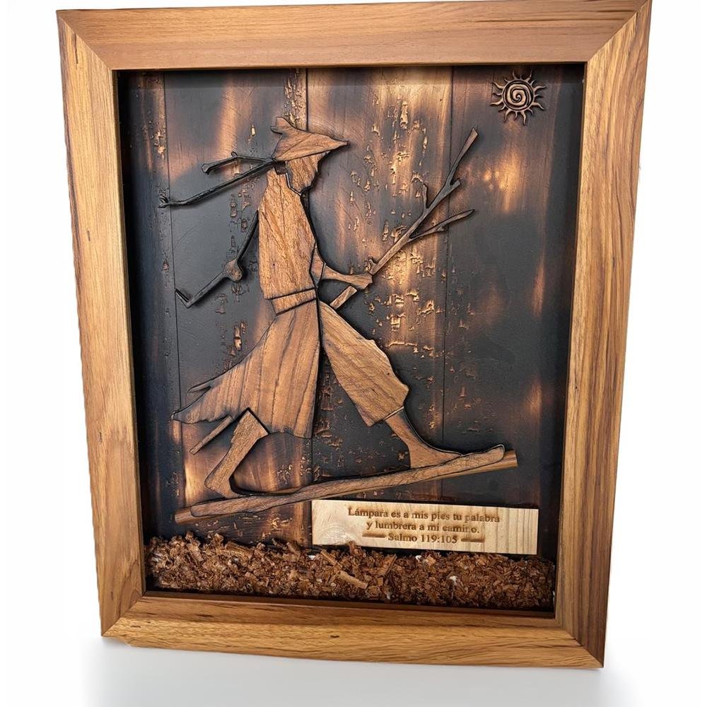 CUADRO ALTO RELIEVE EL CAMINANTE